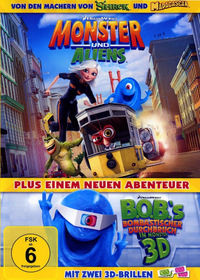 DVD Monster und Aliens 2-D-Fassung inkl. 3-D-Kurzfilm (Magenta/Gr&uuml;n-3-D-Brille nicht enthalten) (DVD) online leihen