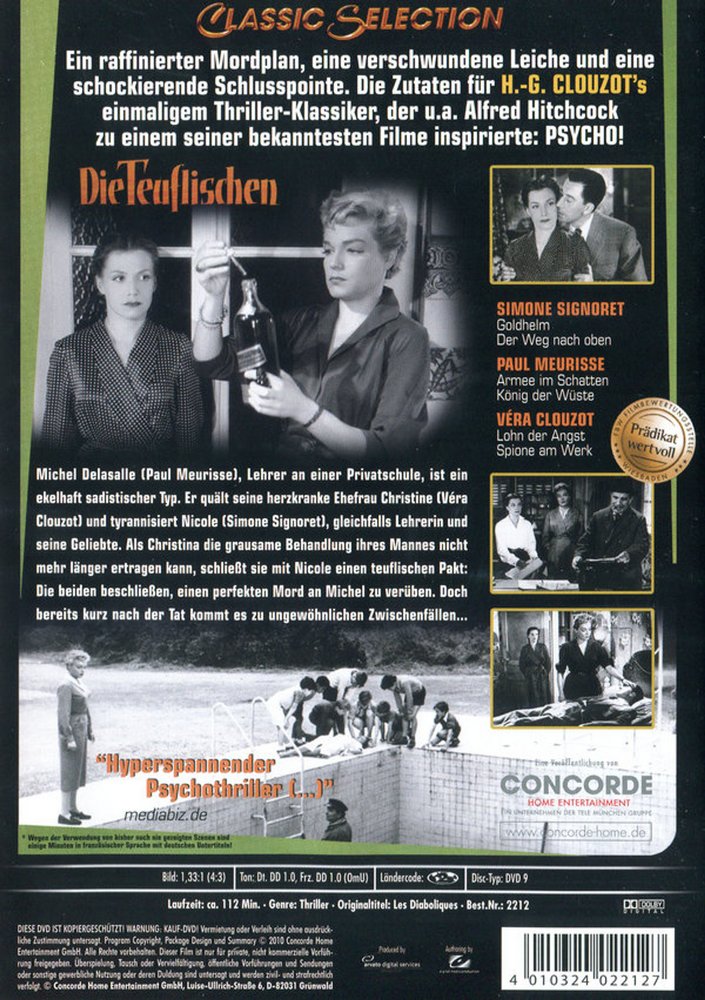 Die Teuflischen - DVD Back-Cover Die Teuflischen - DVD Back-Cover