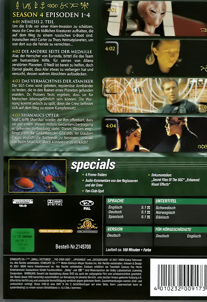 Stargate Kommando SG-1 - Volume 14 - DVD Back-Cover Stargate Kommando SG-1 - Volume 14 - DVD Back-Cover