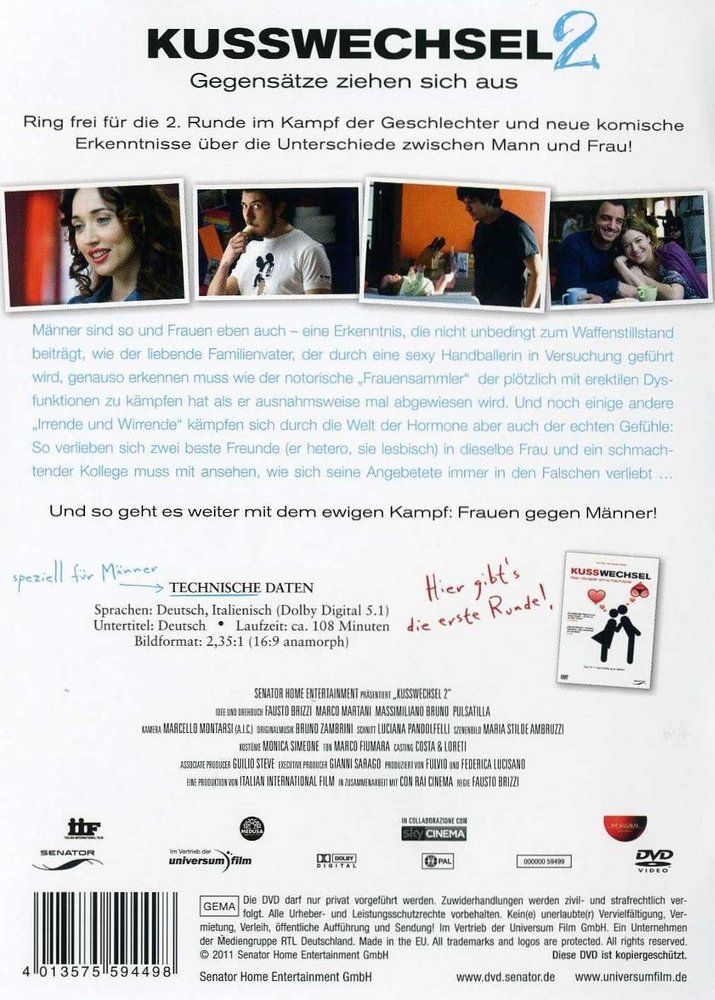 Kusswechsel 2 - Gegensätze ziehen sich aus - DVD Back-Cover Kusswechsel 2 - Gegensätze ziehen sich aus - DVD Back-Cover