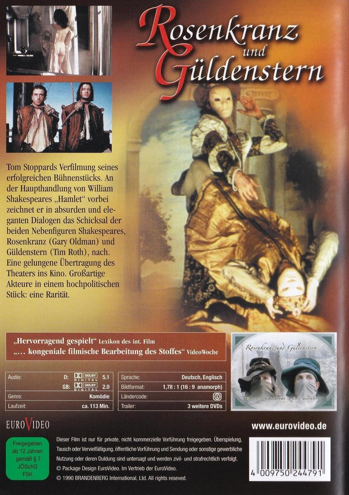 Rosenkranz und Güldenstern - DVD Back-Cover Rosenkranz und Güldenstern - DVD Back-Cover