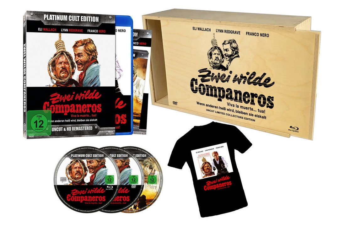 Zwei wilde Companeros - Limitiert auf 333 Stück - Platinum Cult Edition - Uncut & HD Remastered (+ T-Shirt) in Holzbox (Blu-ray Disc) Zwei wilde Companeros - Limitiert auf 333 Stück - Platinum Cult Edition - Uncut & HD Remastered (+ T-Shirt) in Holzbox (Blu-ray Disc)