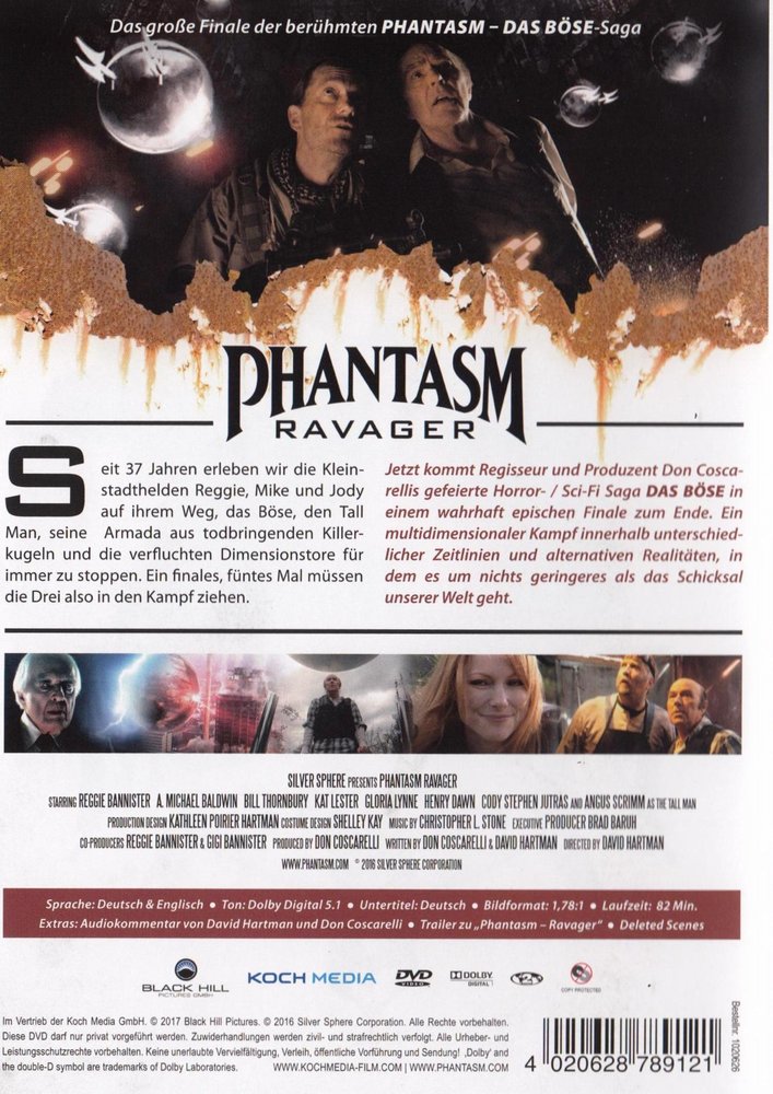 Phantasm - Das Böse 5 - DVD Back-Cover Phantasm - Das Böse 5 - DVD Back-Cover