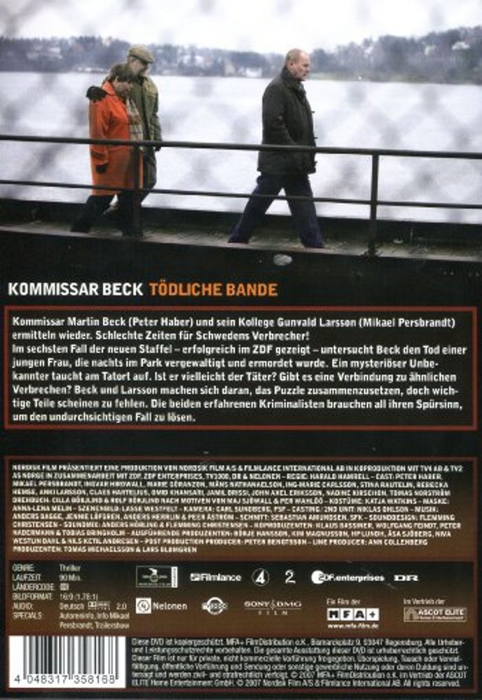 Kommissar Beck - Tödliche Bande - DVD Back-Cover Kommissar Beck - Tödliche Bande - DVD Back-Cover