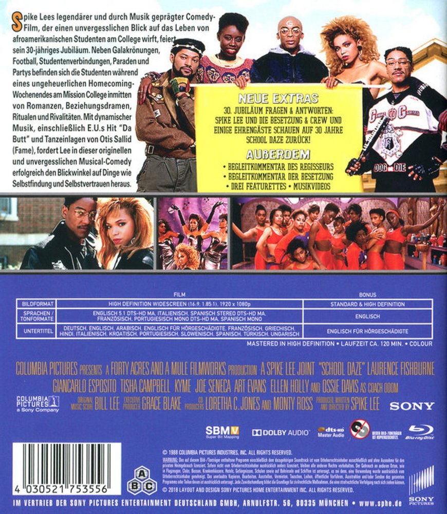 School Daze - Blu-ray Back-Cover School Daze - Blu-ray Back-Cover