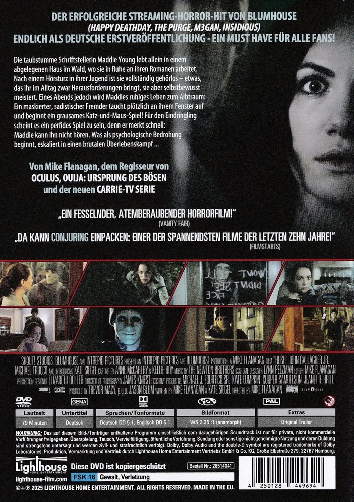 Hush - Still - DVD Back-Cover Hush - Still - DVD Back-Cover