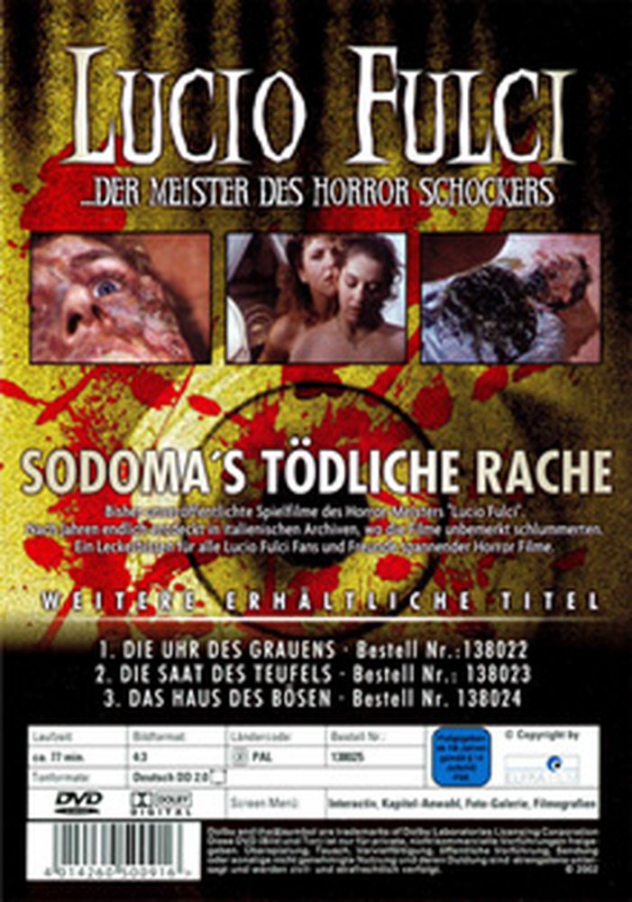 Sodomas tödliche Rache - DVD Back-Cover Sodomas tödliche Rache - DVD Back-Cover