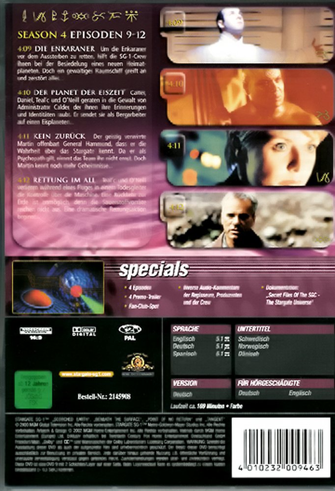 Stargate Kommando SG-1 - Volume 16 - DVD Back-Cover Stargate Kommando SG-1 - Volume 16 - DVD Back-Cover