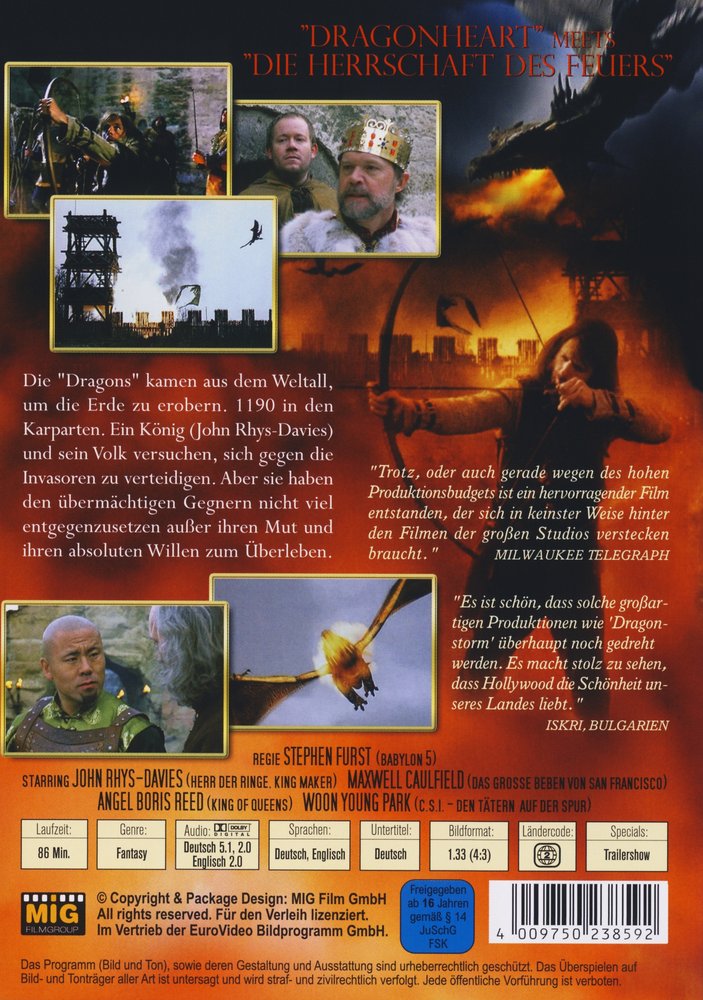 Dragon Storm - Die Drachenjäger - DVD Back-Cover Dragon Storm - Die Drachenjäger - DVD Back-Cover