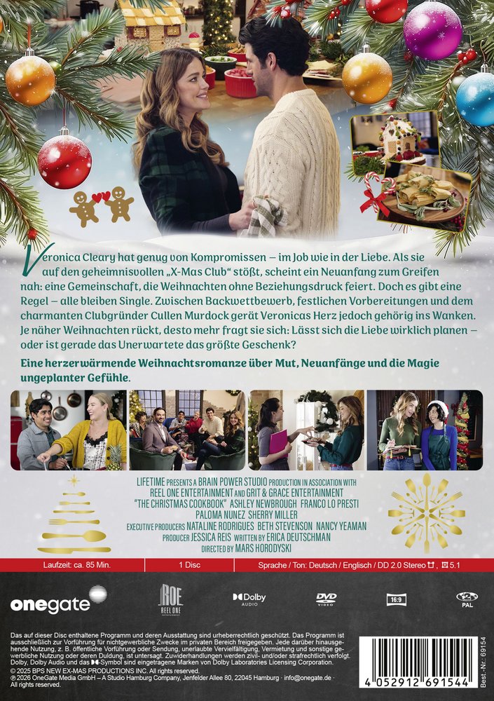 The Christmas Cookbook - Ein Weihnachtsmenü fürs Herz - DVD Back-Cover The Christmas Cookbook - Ein Weihnachtsmenü fürs Herz - DVD Back-Cover