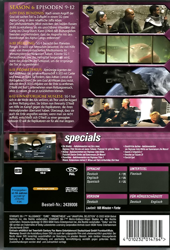 Stargate Kommando SG-1 - Volume 28 - DVD Back-Cover Stargate Kommando SG-1 - Volume 28 - DVD Back-Cover