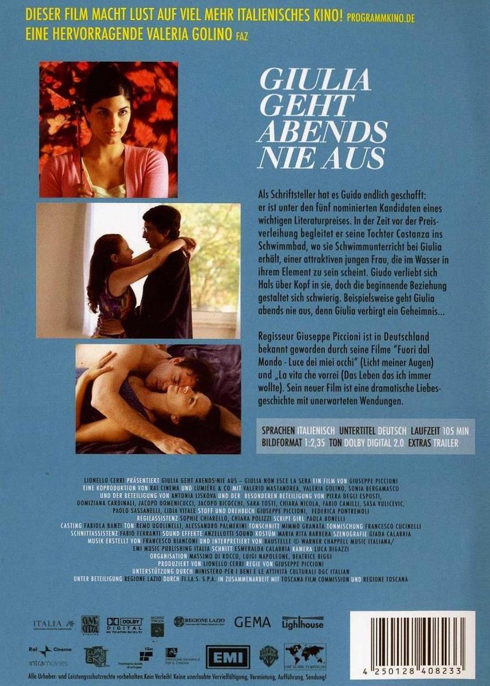 Giulia geht abends nie aus - DVD Back-Cover Giulia geht abends nie aus - DVD Back-Cover