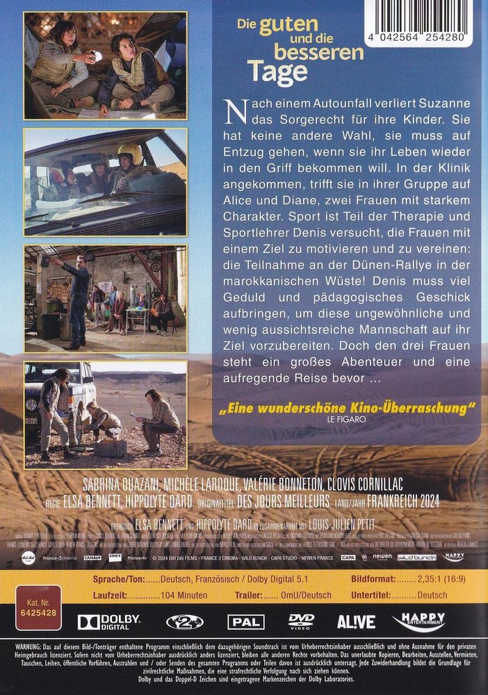 Die guten und die besseren Tage - DVD Back-Cover Die guten und die besseren Tage - DVD Back-Cover