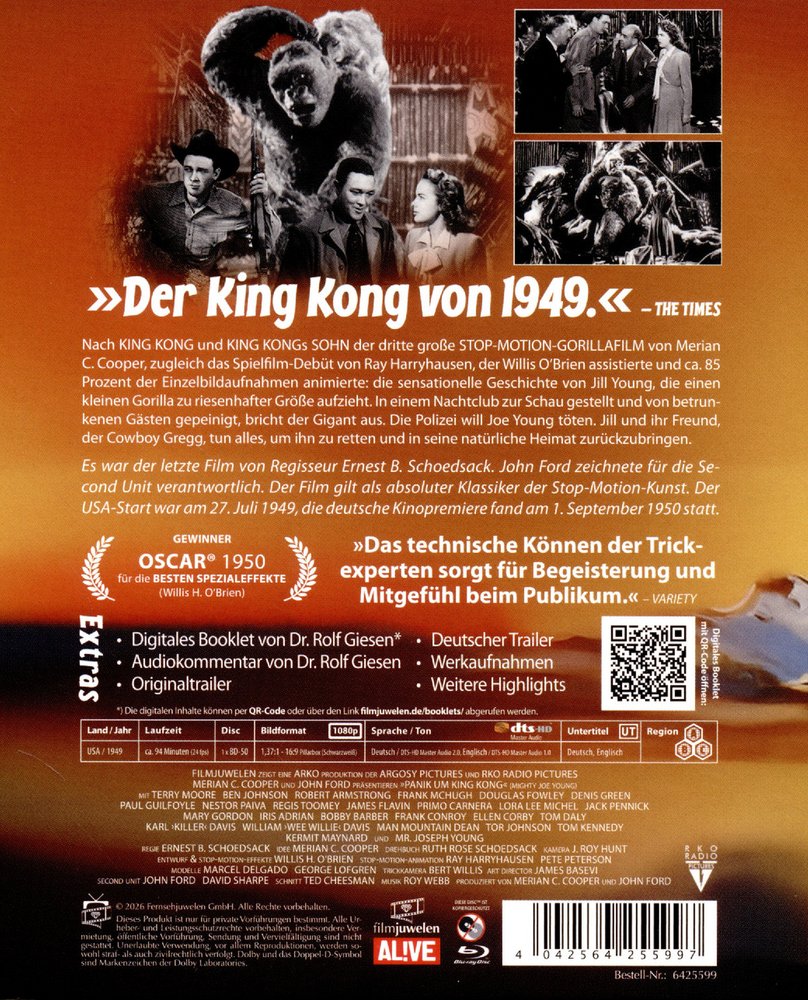 Panik um King Kong - Blu-ray Back-Cover Panik um King Kong - Blu-ray Back-Cover