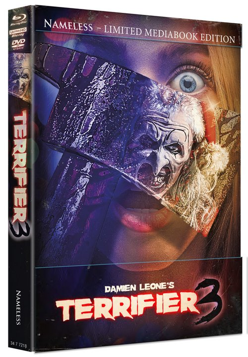 Terrifier 3 Mediabook Cover F 4K UHD - 3 Disc Edition (Blu-ray Disc) Terrifier 3 Mediabook Cover F 4K UHD - 3 Disc Edition (Blu-ray Disc)