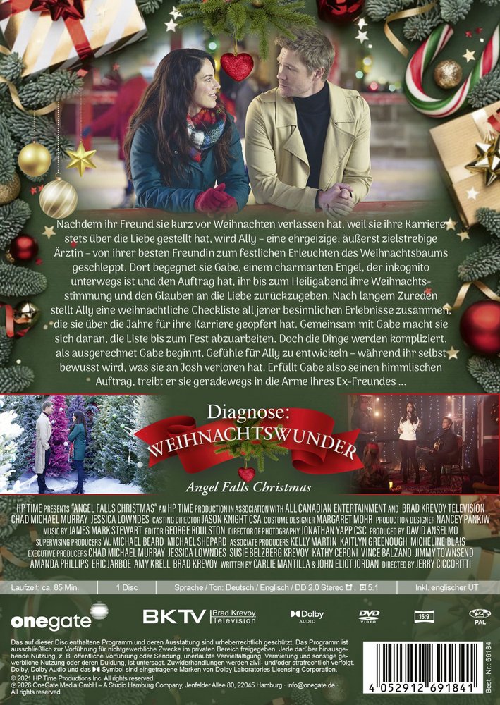 Angel Falls Christmas - Diagnose: Weihnachtswunder - DVD Back-Cover Angel Falls Christmas - Diagnose: Weihnachtswunder - DVD Back-Cover