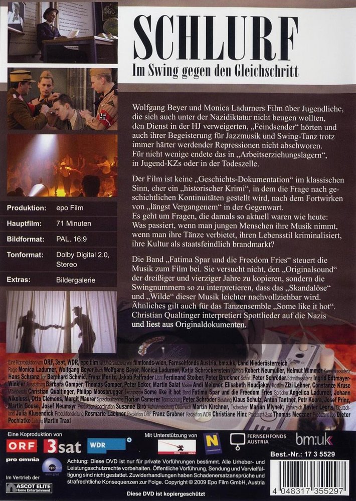 Schlurf - Im Swing gegen den Gleichschritt - DVD Back-Cover Schlurf - Im Swing gegen den Gleichschritt - DVD Back-Cover
