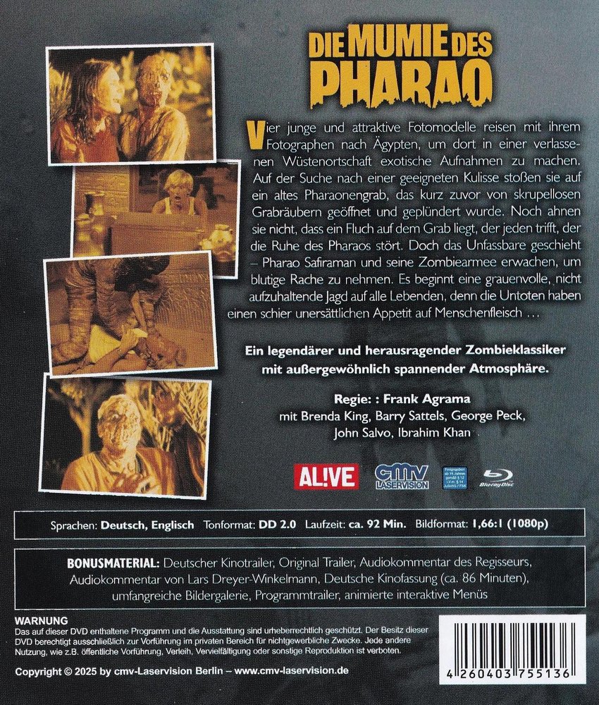 Dawn of the Mummy - Die Mumie des Pharao - Blu-ray Back-Cover Dawn of the Mummy - Die Mumie des Pharao - Blu-ray Back-Cover