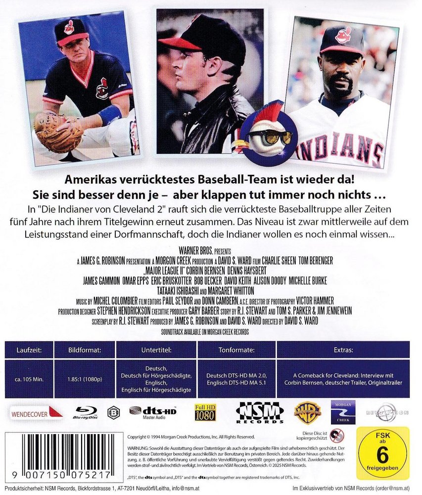 Die Indianer von Cleveland 2 - Blu-ray Back-Cover Die Indianer von Cleveland 2 - Blu-ray Back-Cover