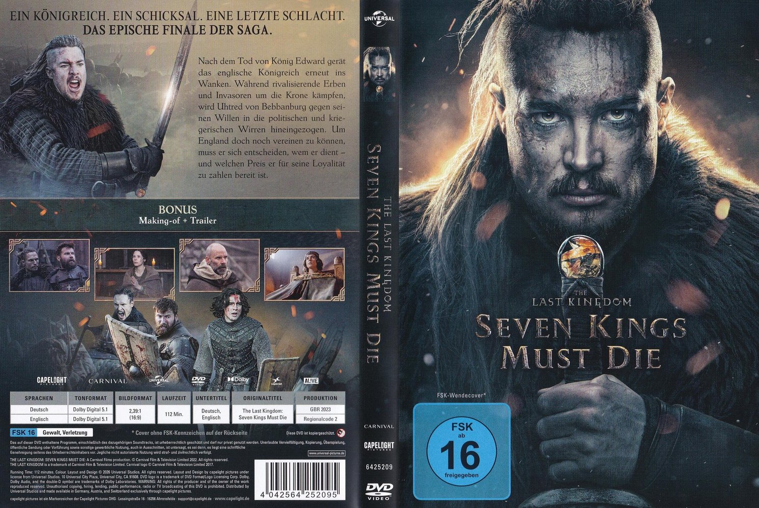 The Last Kingdom - Seven Kings Must Die - DVD Full-Cover The Last Kingdom - Seven Kings Must Die - DVD Full-Cover