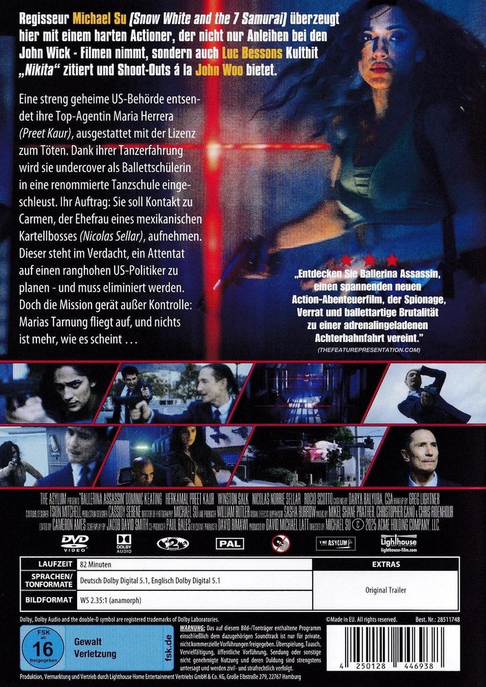 Ballerina Assassin - DVD Back-Cover Ballerina Assassin - DVD Back-Cover