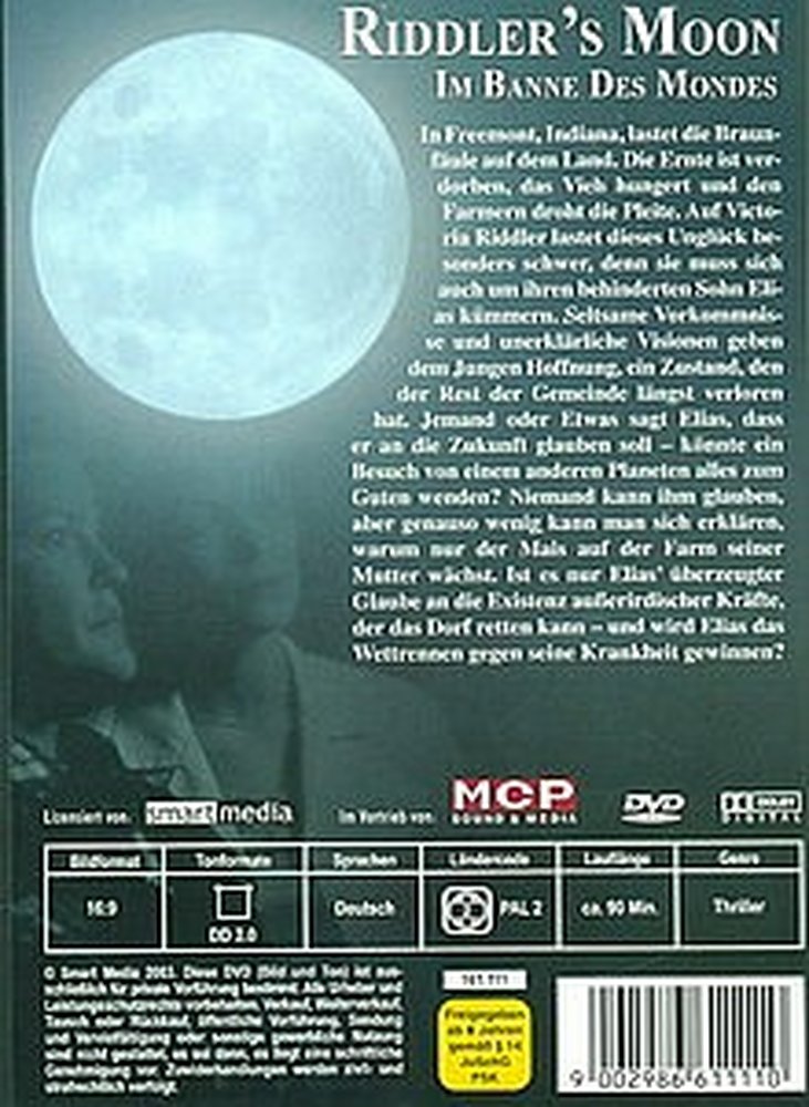 Riddler's Moon - Im Banne des Mondes - DVD Back-Cover Riddler's Moon - Im Banne des Mondes - DVD Back-Cover