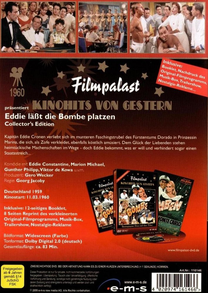 Eddie läßt die Bombe platzen - DVD Back-Cover Eddie läßt die Bombe platzen - DVD Back-Cover