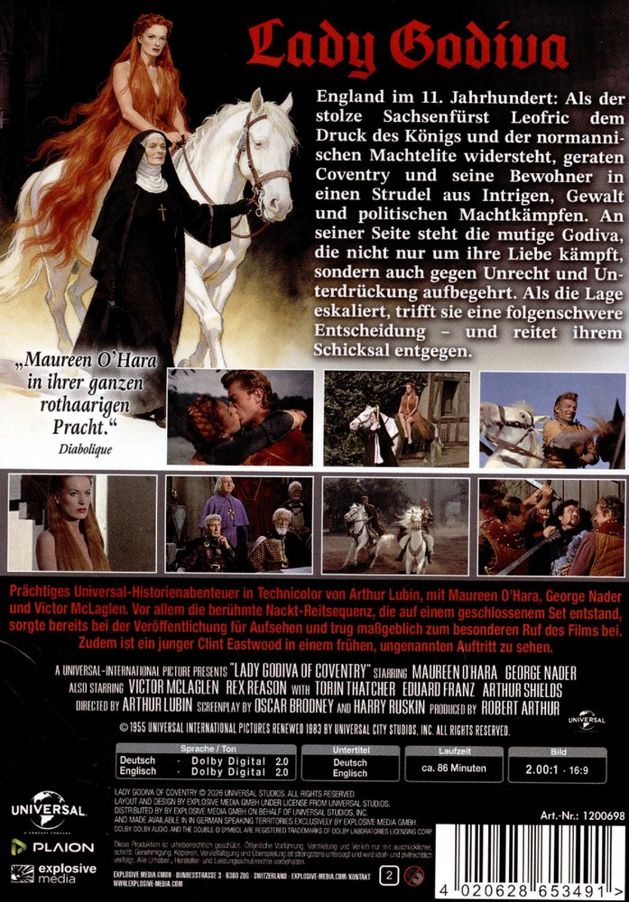 Lady Godiva - Die nackte Geisel - DVD Back-Cover Lady Godiva - Die nackte Geisel - DVD Back-Cover