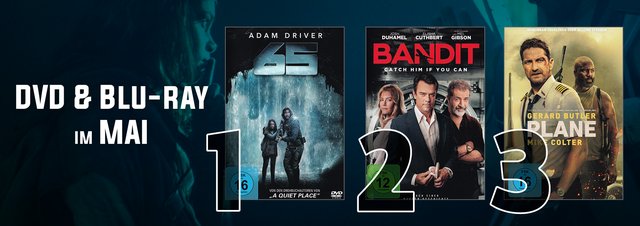 DVD & Blu-ray Film-Charts Mai 2023: Eure 10 besten Heimkino Filme im Mai - schaut vorbei!