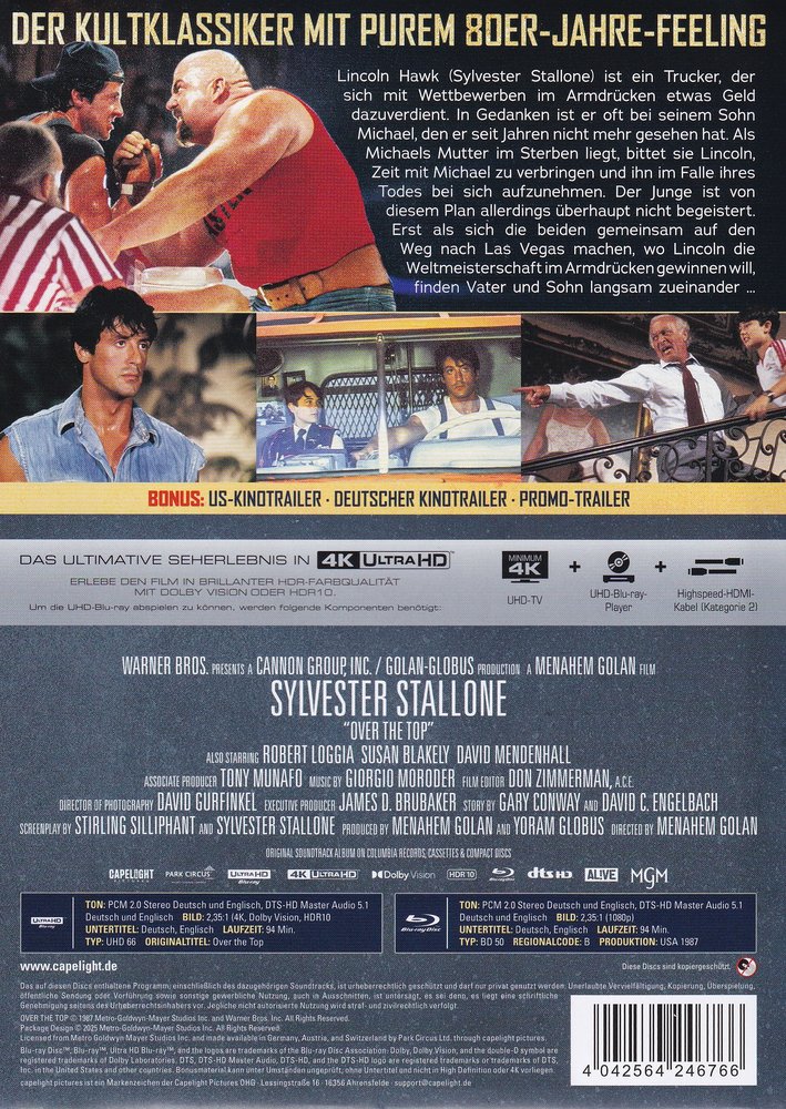 Over the Top - 4K UHD Back Cover Over the Top - 4K UHD Back Cover