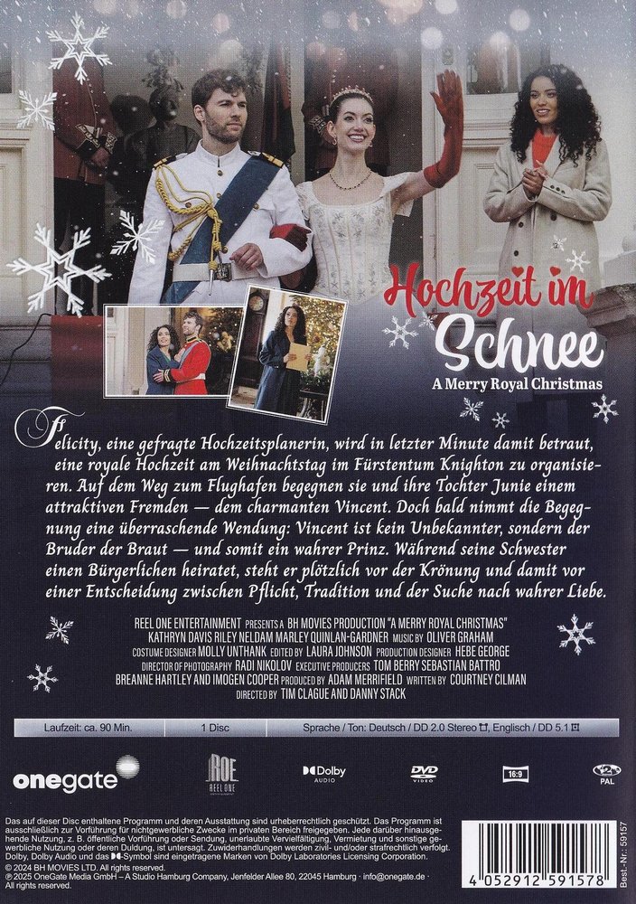 A Merry Royal Christmas - Hochzeit im Schnee - DVD Back-Cover A Merry Royal Christmas - Hochzeit im Schnee - DVD Back-Cover