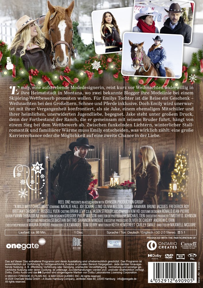 A Wild West Christmas - Im Galopp ins Weihnachtsglück - DVD Back-Cover A Wild West Christmas - Im Galopp ins Weihnachtsglück - DVD Back-Cover