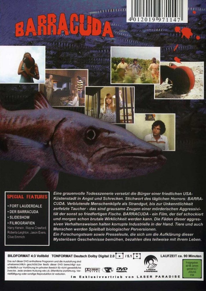 Barracuda - Killer-Fische greifen an - DVD Back-Cover Barracuda - Killer-Fische greifen an - DVD Back-Cover