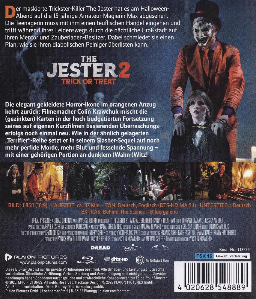 The Jester 2 - Blu-ray Back-Cover The Jester 2 - Blu-ray Back-Cover