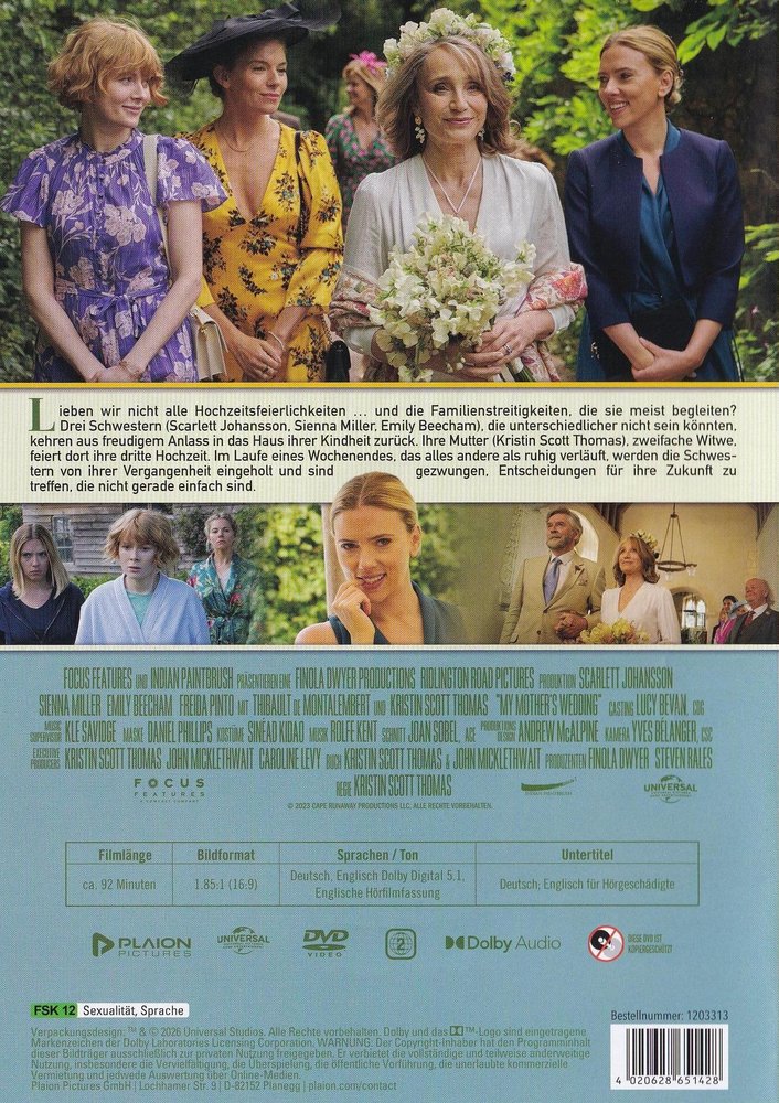 My Mother's Wedding - DVD Back-Cover My Mother's Wedding - DVD Back-Cover