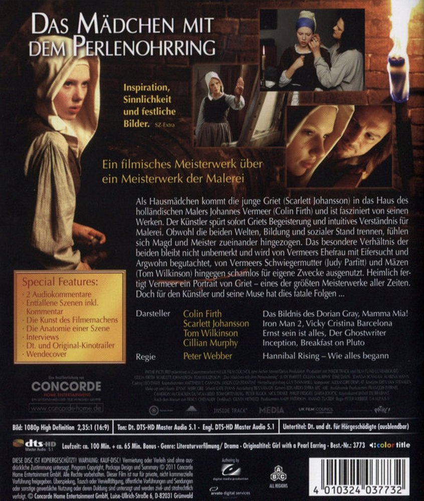 Das Mädchen mit dem Perlenohrring - Blu-ray Back-Cover Das Mädchen mit dem Perlenohrring - Blu-ray Back-Cover