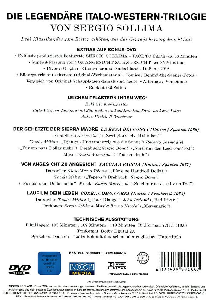Von Angesicht zu Angesicht - Halleluja, der Teufel lässt euch grüßen - DVD Back-Cover Von Angesicht zu Angesicht - Halleluja, der Teufel lässt euch grüßen - DVD Back-Cover