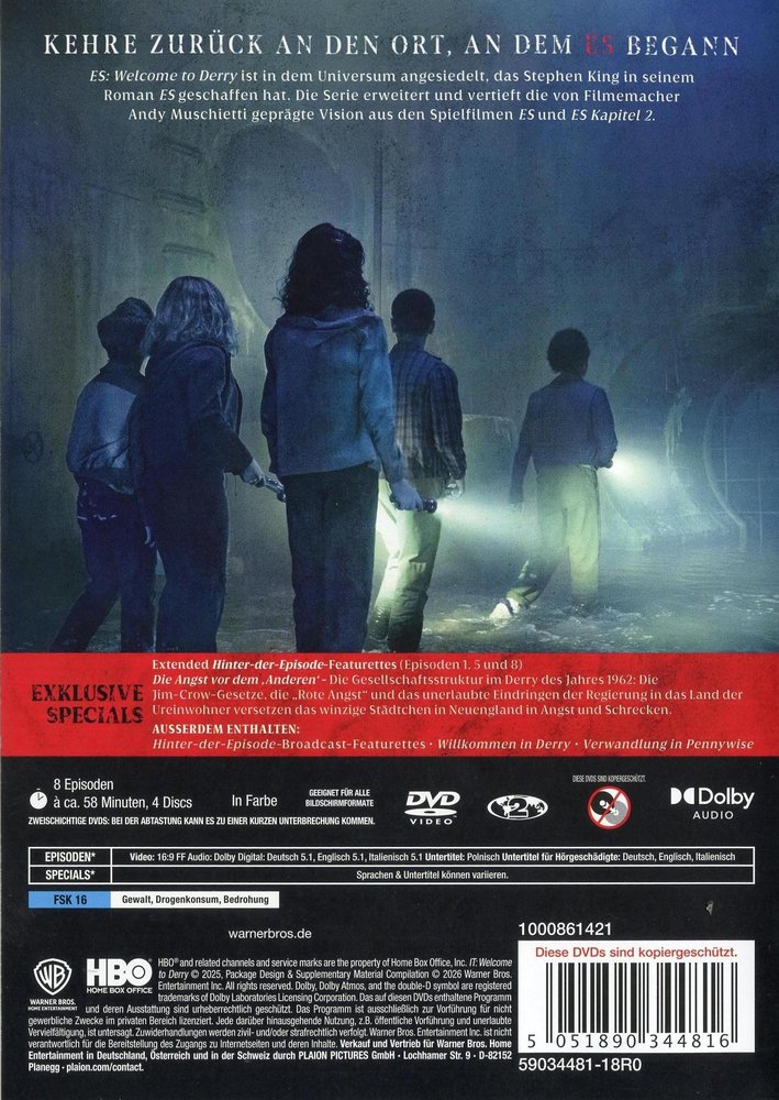 ES: Welcome to Derry - Staffel 1 - DVD Back-Cover ES: Welcome to Derry - Staffel 1 - DVD Back-Cover