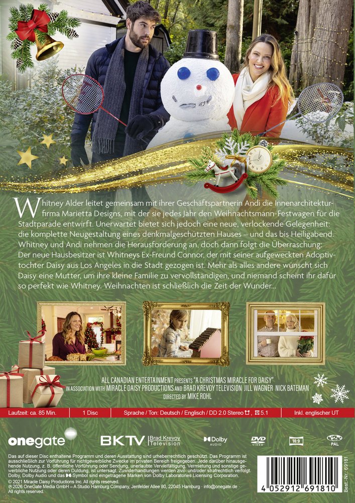 Ein Weihnachtswunder für Daisy - DVD Back-Cover Ein Weihnachtswunder für Daisy - DVD Back-Cover