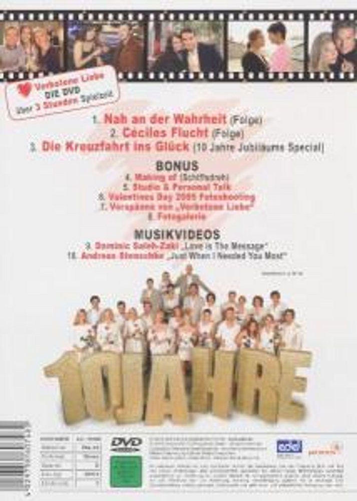 Verbotene Liebe - 10 Jahre - DVD Back-Cover Verbotene Liebe - 10 Jahre - DVD Back-Cover
