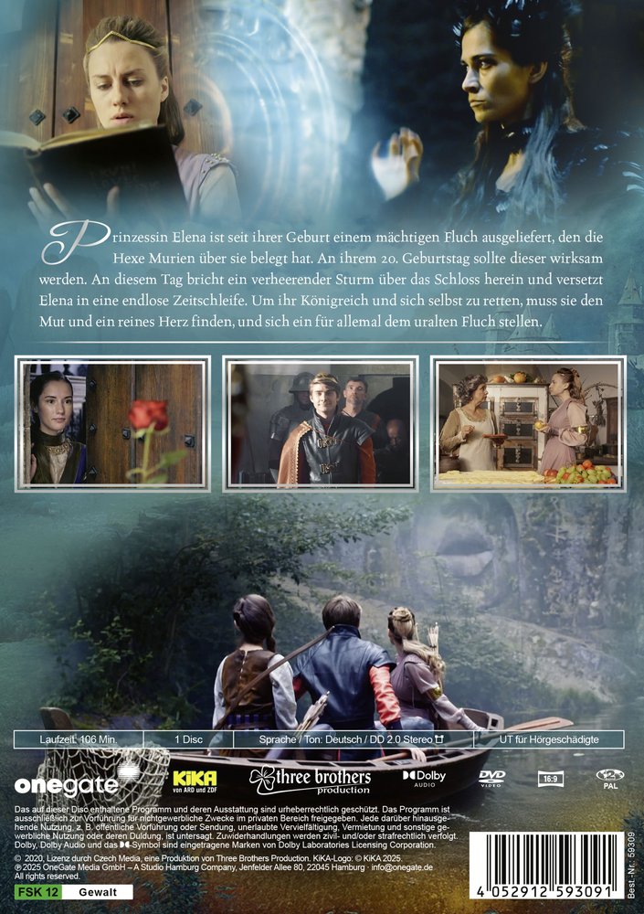 Die Prinzessin und der Fluch der Zeit - DVD Back-Cover Die Prinzessin und der Fluch der Zeit - DVD Back-Cover