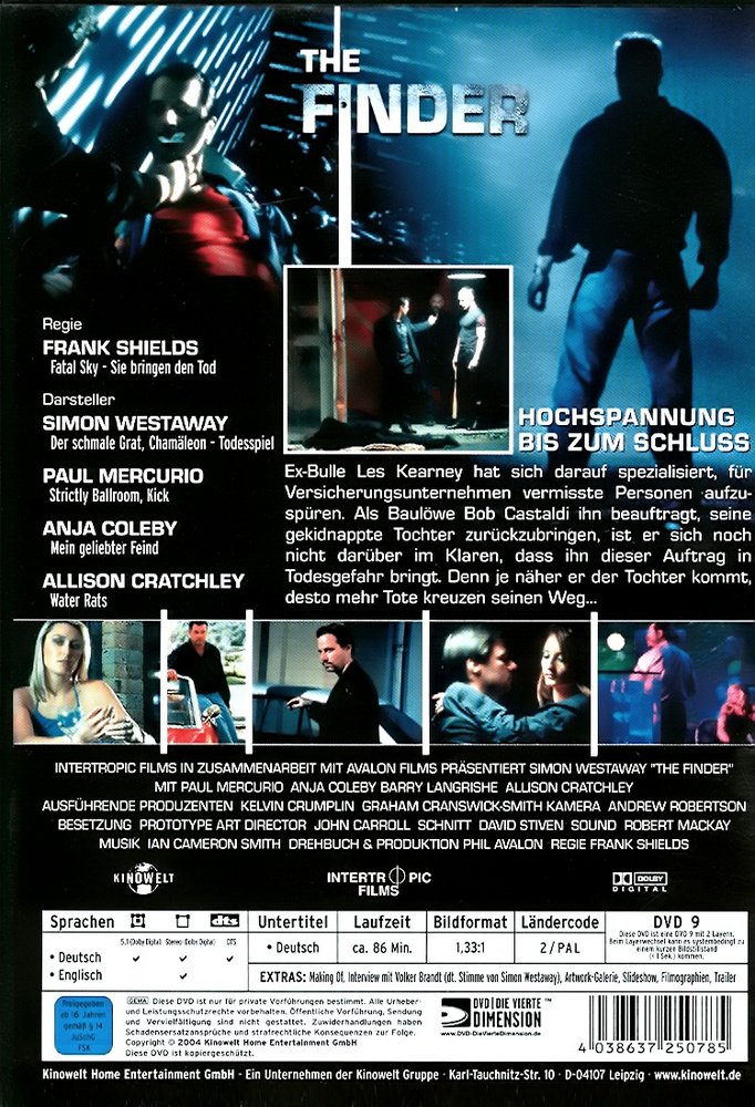 The Finder - DVD Back-Cover The Finder - DVD Back-Cover