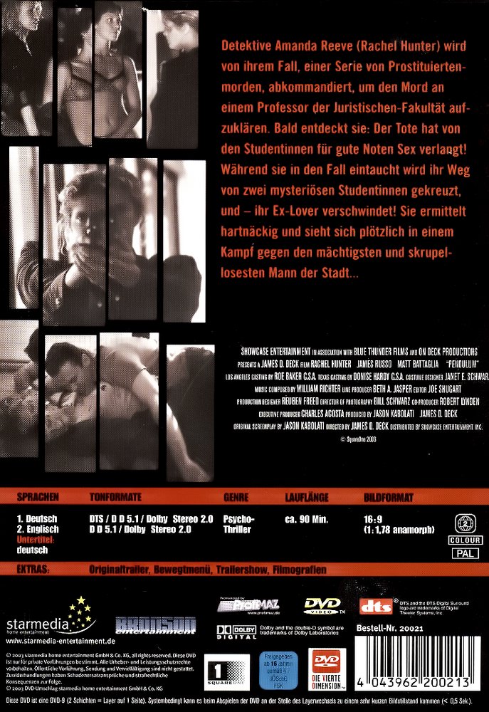 Pendulum - Im Visier der Angst - DVD Back-Cover Pendulum - Im Visier der Angst - DVD Back-Cover