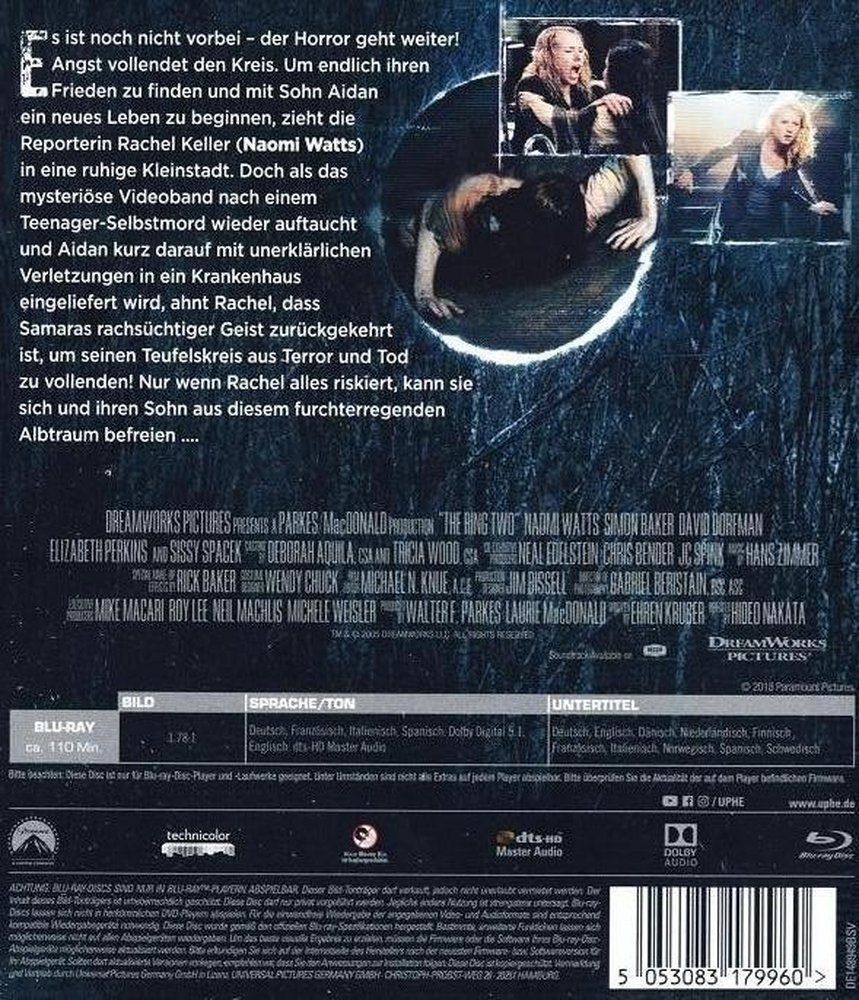 Ring 2 - Blu-ray Back-Cover Ring 2 - Blu-ray Back-Cover