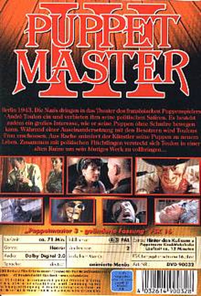 Puppet Master 3 - DVD Back-Cover Puppet Master 3 - DVD Back-Cover
