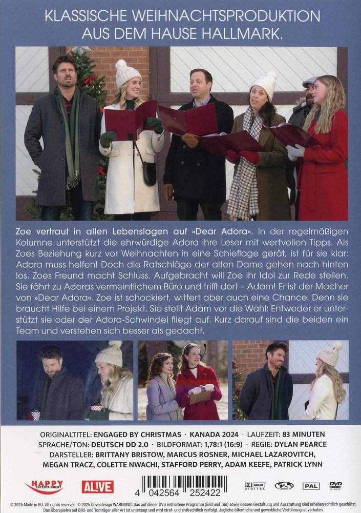 Eine Verlobung an Weihnachten - Verlobung unter dem Weihnachtsbaum - DVD Back-Cover Eine Verlobung an Weihnachten - Verlobung unter dem Weihnachtsbaum - DVD Back-Cover