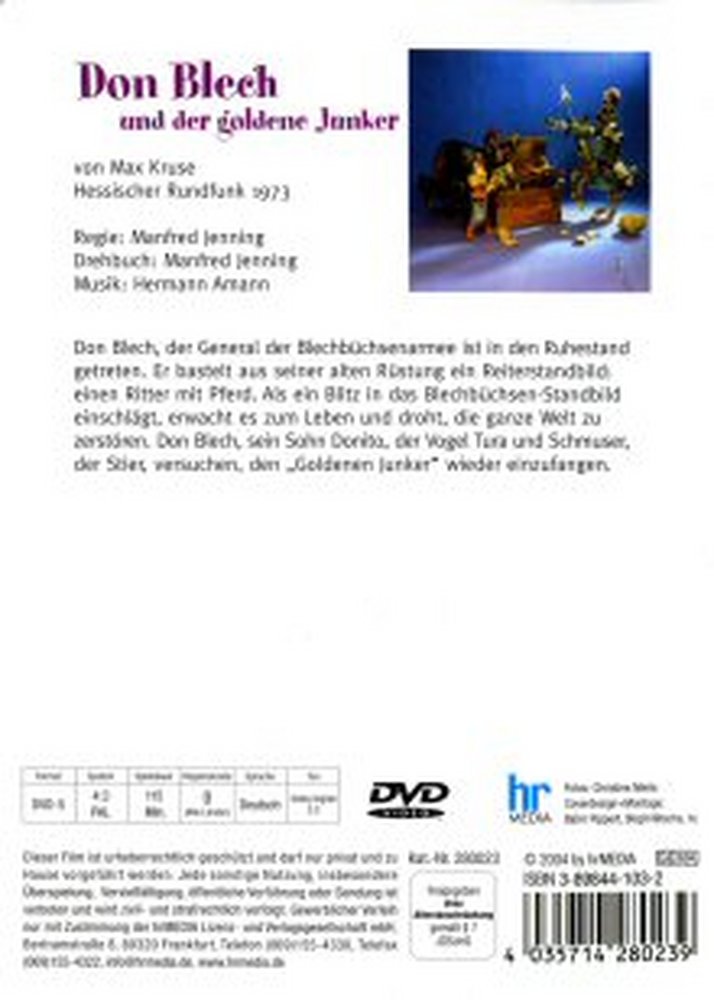 Augsburger Puppenkiste - Don Blech und der goldene Junker - DVD Back-Cover Augsburger Puppenkiste - Don Blech und der goldene Junker - DVD Back-Cover