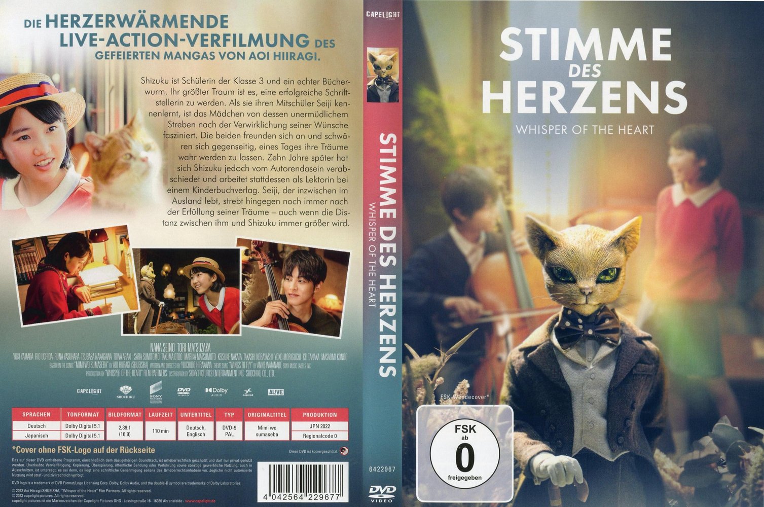 Whisper of the Heart - Stimme des Herzens - DVD Full-Cover Whisper of the Heart - Stimme des Herzens - DVD Full-Cover