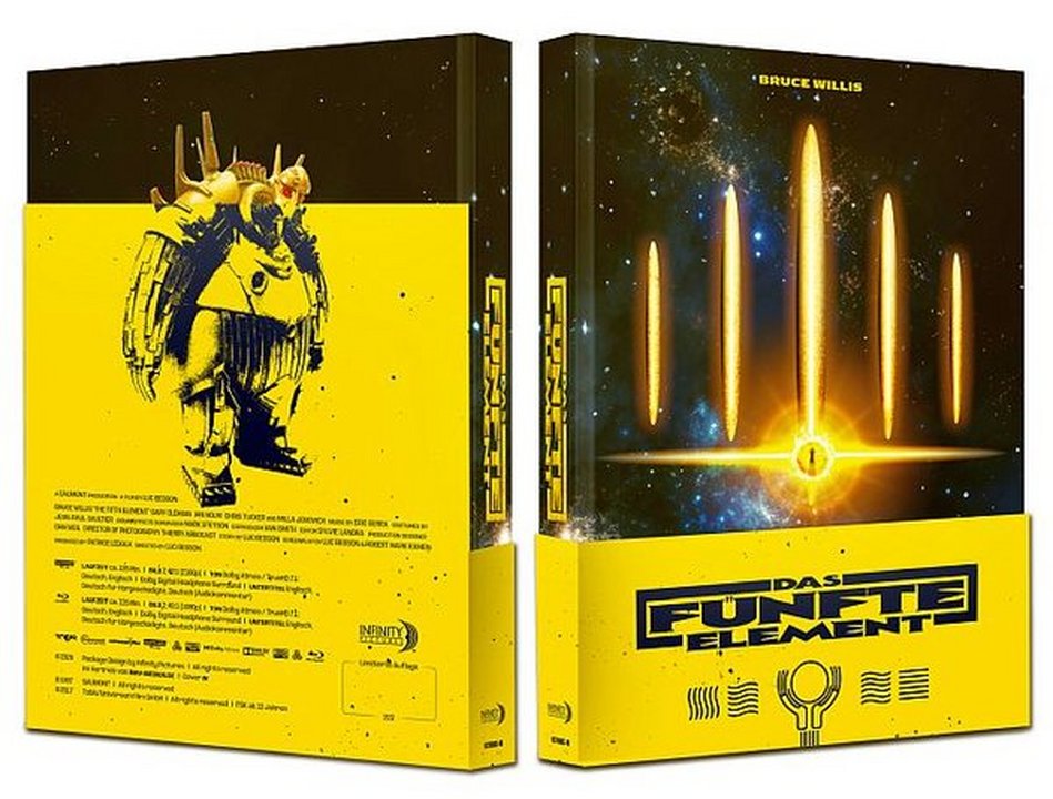 Das fünfte Element 4K UHD+BR Mediabook Cover Wattiert (Blu-ray Disc) Das fünfte Element 4K UHD+BR Mediabook Cover Wattiert (Blu-ray Disc)