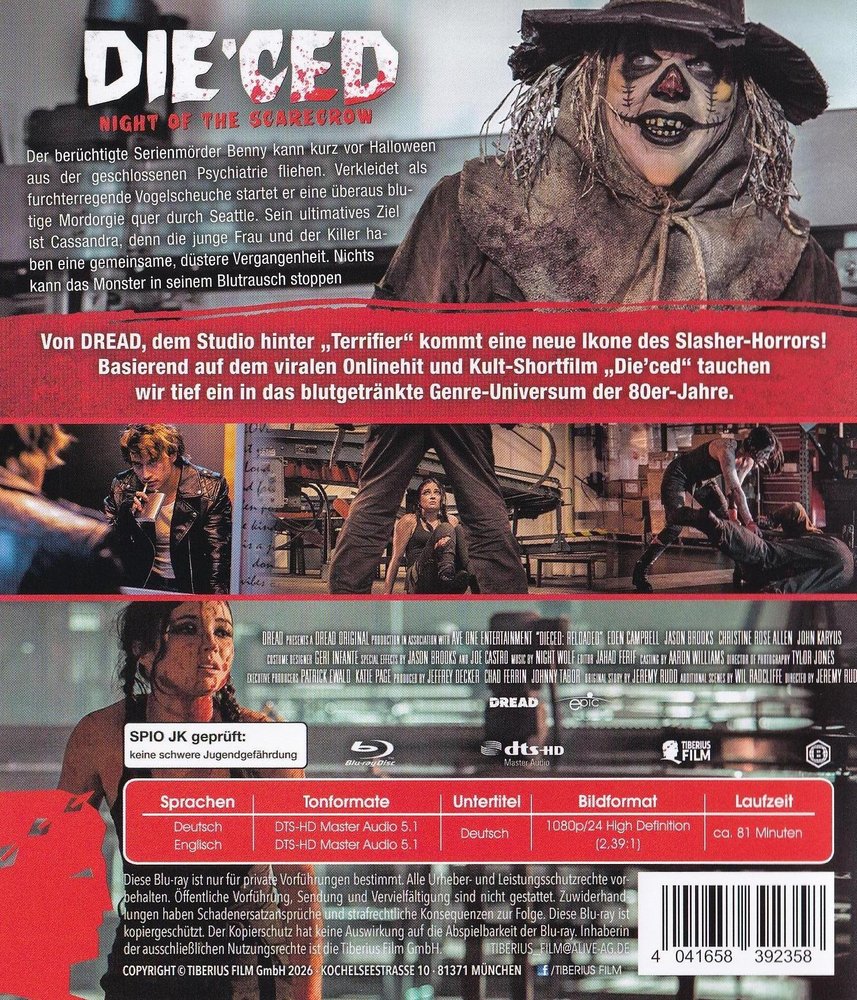 Die'ced - Night of the Scarecrow - Blu-ray Back-Cover Die'ced - Night of the Scarecrow - Blu-ray Back-Cover